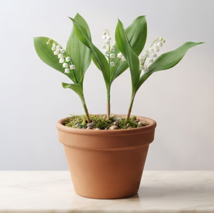 Potée de Muguet en Céramique