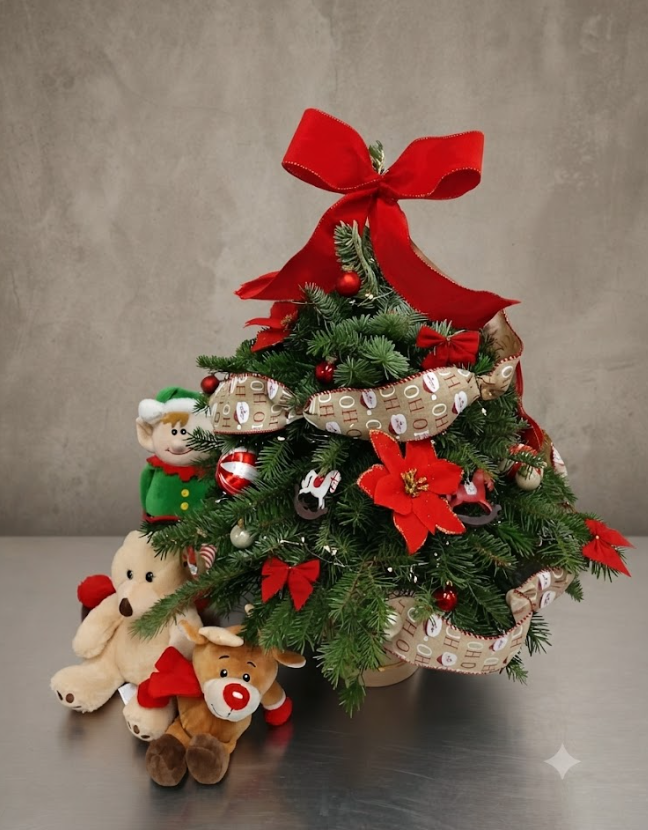 Mini Sapin Fleuri de Table